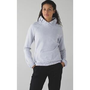 Lululemon After All Pullover Heathered Cool Breeze Pullover Top Size 8 Athletic